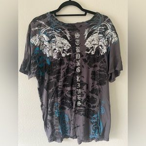 Mens Roar Distressed T-shirt